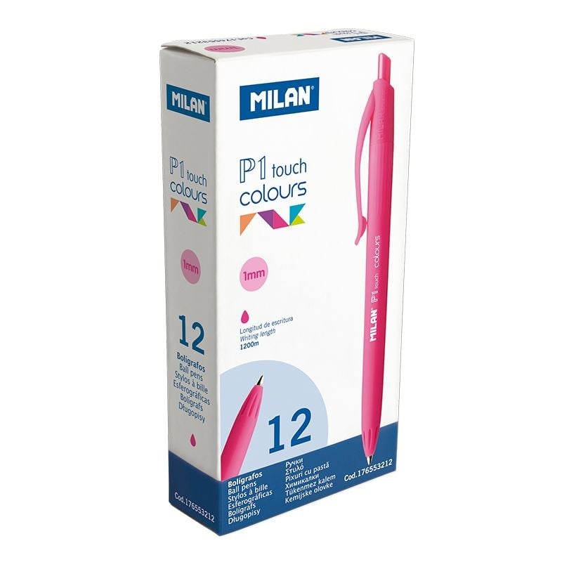 Tükenmez Kalemler MILAN 176553212 P1 TOUCH PEMBE TÜKENMEZ KALEM - 12ADET Satın Al