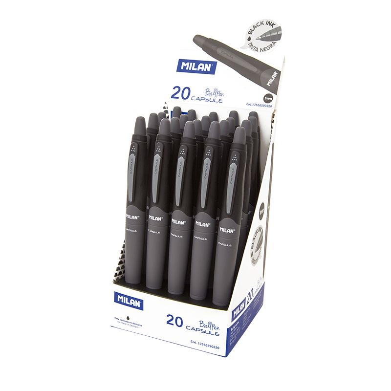 Tükenmez Kalemler MILAN 17656590220 CAPSULE SİYAH TÜKENMEZ KALEM - 20ADET Satın Al
