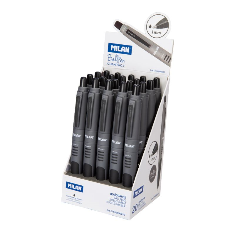 Tükenmez Kalemler MILAN 17656890220 COMPACT SİYAH TÜKENMEZ KALEM - 20ADET Satın Al