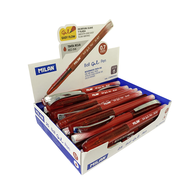 Tükenmez Kalemler MILAN 1765819325 BALL KIRMIZI GEL KALEM - 25ADET Satın Al