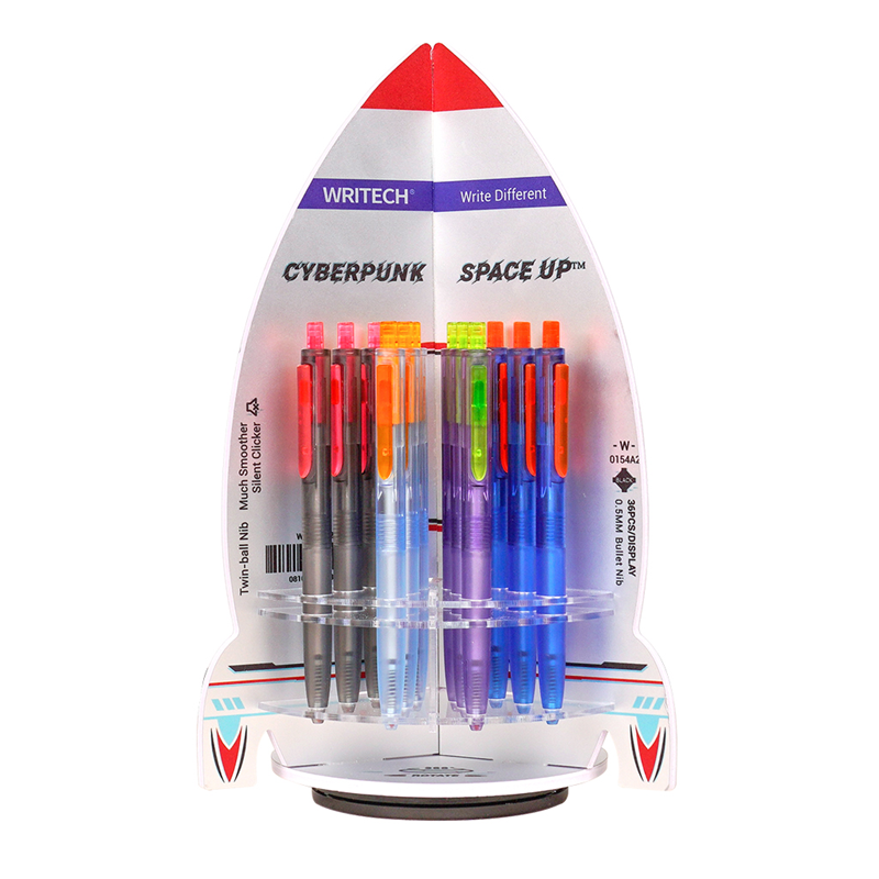 Tükenmez Kalemler WRITECH W-0154A2 0,5MM CYBER SPACE MAVİ JEL KALEM - 36'LI STAND (+36 EKSTRA) Satın Al
