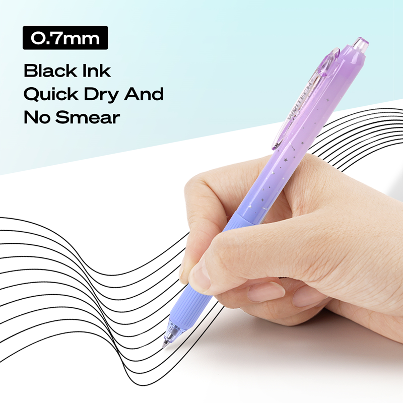 Tükenmez Kalemler WRITECH W-0163 SOFT GRIP NEBULA JEL KALEM MOR/MAVİ - 12'Lİ KUTU Satın Al