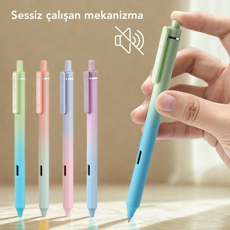 Tükenmez Kalemler WRITECH W-0171 AURORA 0,5MM MAVİ JEL KALEM - 4'LÜ SET Satın Al