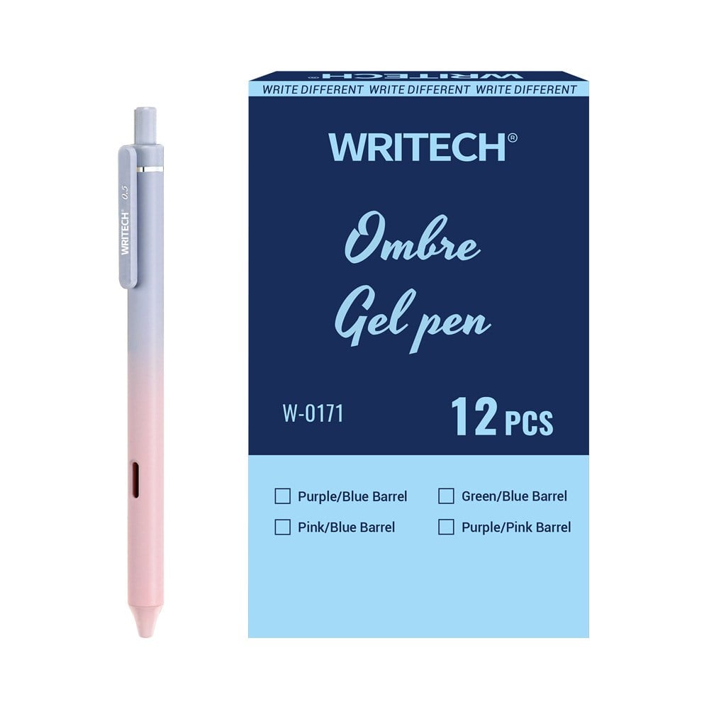 Tükenmez Kalemler WRITECH W-0171 AURORA MAVİ-PEMBE GÖVDE MAVİ JEL KALEM  - 12'Lİ KUTU Satın Al