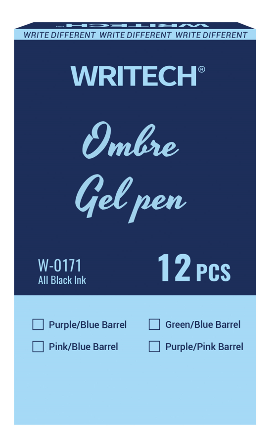 Tükenmez Kalemler WRITECH W-0171 AURORA MAVİ-PEMBE GÖVDE MAVİ JEL KALEM - 12'Lİ KUTU Satın Al