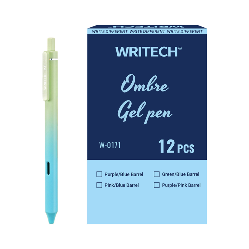 Tükenmez Kalemler WRITECH W-0171 AURORA YEŞİL-MAVİ GÖVDE MAVİ JEL KALEM - 12'Lİ KUTU Satın Al