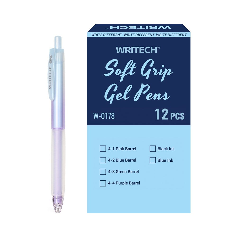 Tükenmez Kalemler WRITECH W-0178 0,5MM SOFT GRIP JEL KALEM MOR - 12'Lİ KUTU Satın Al