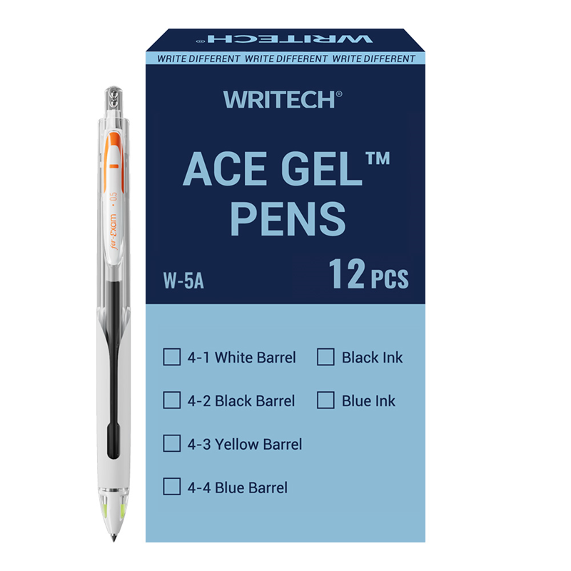 Tükenmez Kalemler WRITECH W-5A AGE 0,5MM BEYAZ GÖVDE SİYAH JEL KALEM - 12'Lİ KUTU Satın Al
