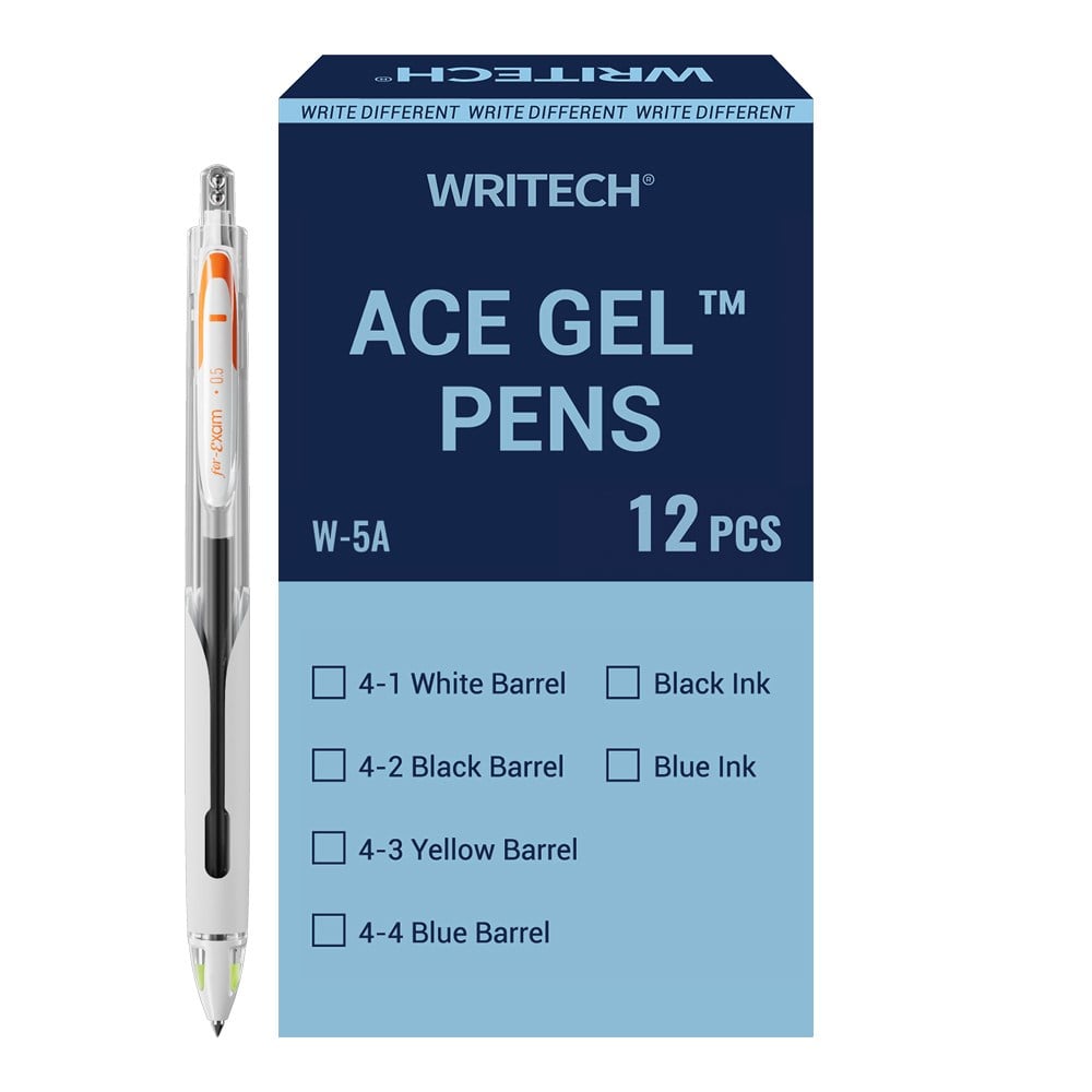 Tükenmez Kalemler WRITECH W-5A AGE 0,5MM BEYAZ GÖVDE SİYAH JEL KALEM - 12'Lİ KUTU Satın Al