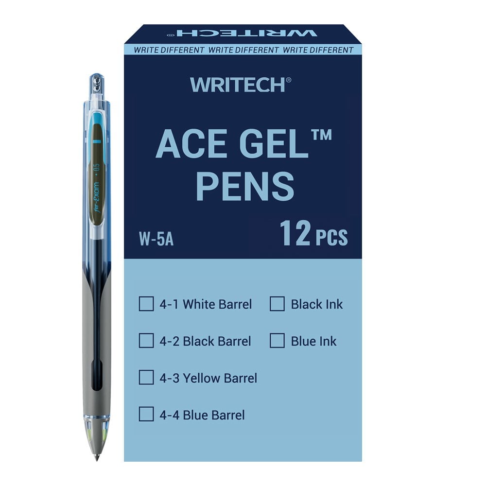 Tükenmez Kalemler WRITECH W-5A AGE 0,5MM MAVİ GÖVDE SİYAH JEL KALEM - 12'Lİ KUTU Satın Al