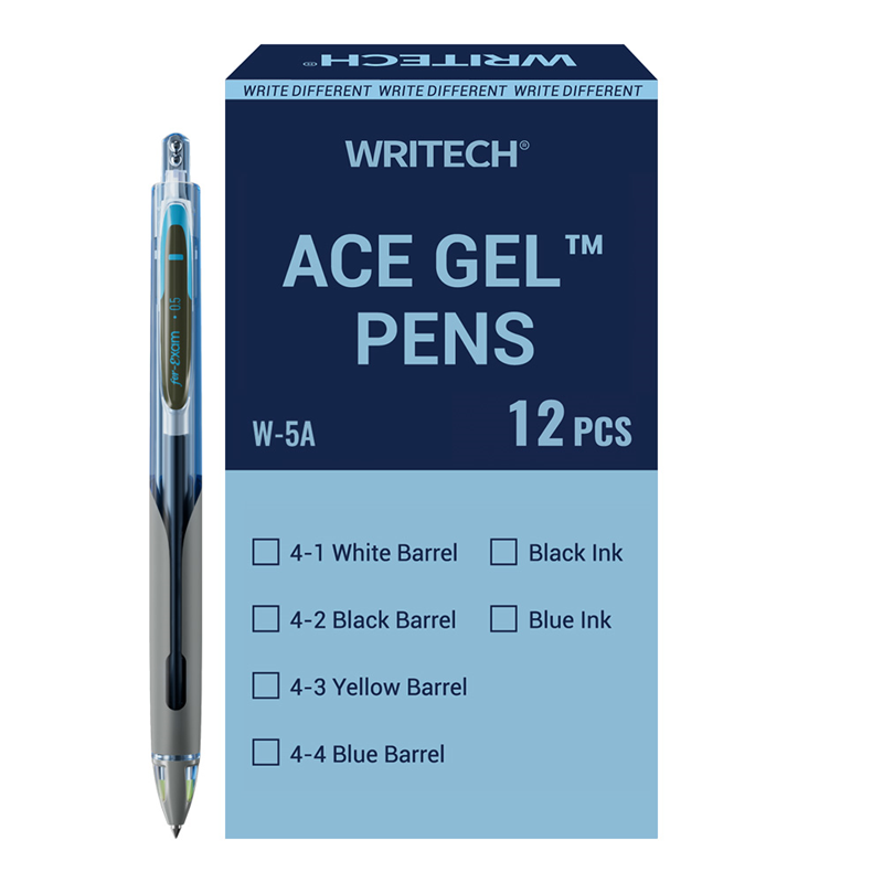 Tükenmez Kalemler WRITECH W-5A AGE 0,5MM MAVİ GÖVDE SİYAH JEL KALEM - 12'Lİ KUTU Satın Al