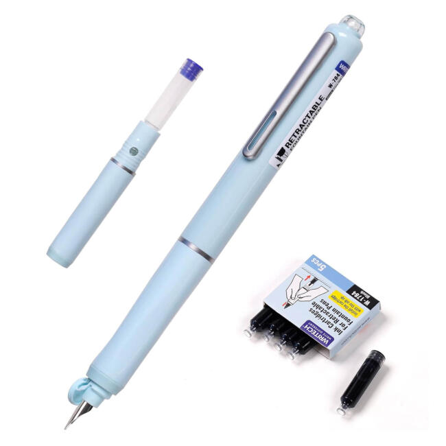 Tükenmez Kalemler WRITECH W-784 BASMALI DOLMA KALEM MAVİ - BLİSTER Satın Al