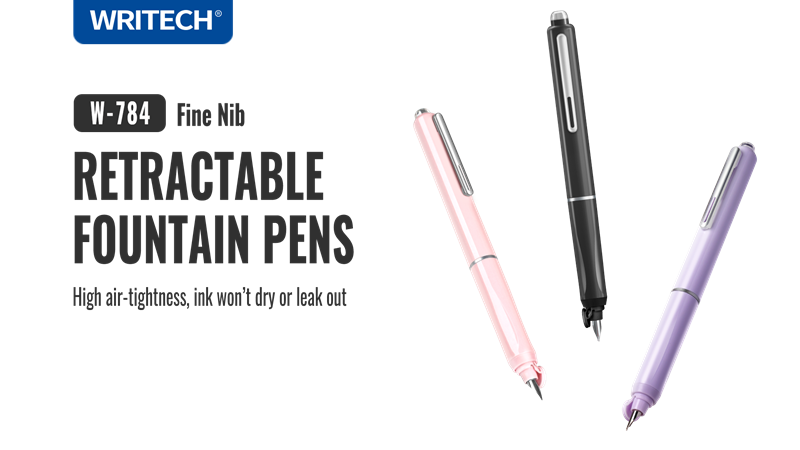 Tükenmez Kalemler WRITECH W-784 BASMALI DOLMA KALEM BEYAZ - BLİSTER Satın Al