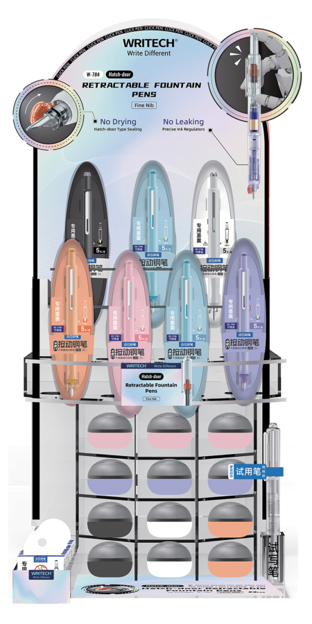 Tükenmez Kalemler WRITECH W-784 BASMALI DOLMA KALEM - 43'LÜ STAND Satın Al