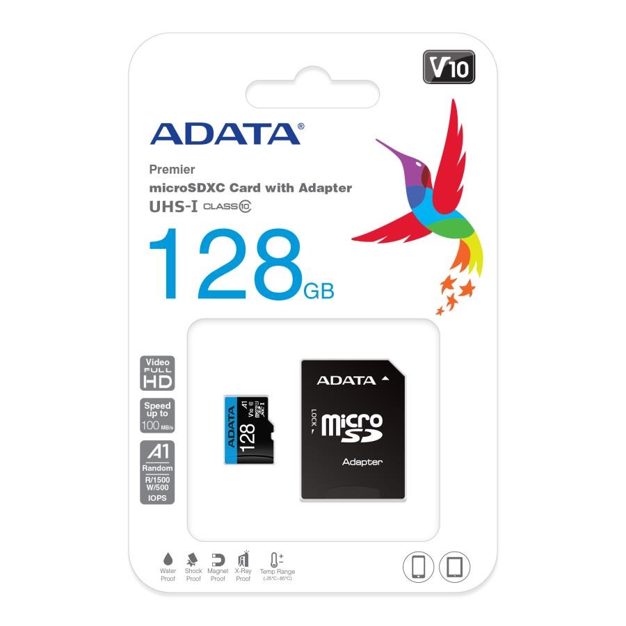 Usb Bellek Adata 128GB Premier microSDXC Card with Adapter UHS-I Class10 V10 Hafıza Kartı Satın Al