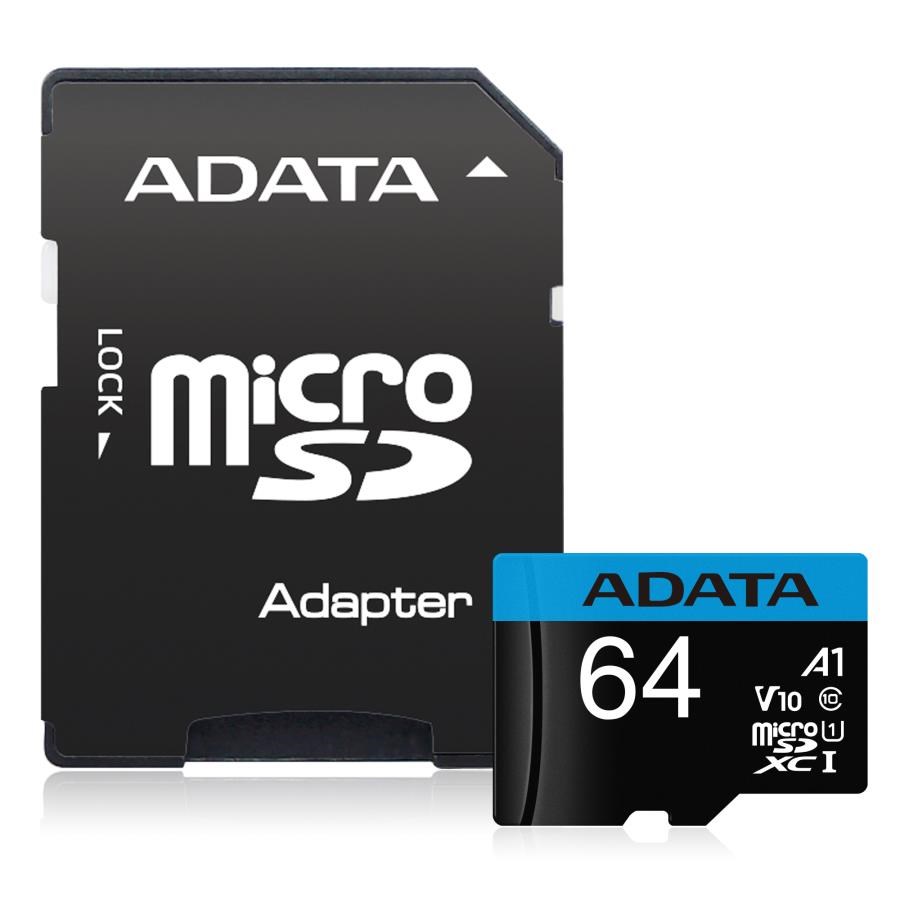 Usb Bellek Adata 64GB Premier microSDXC Card with Adapter UHS-I Class10 V10 Hafıza Kartı Satın Al
