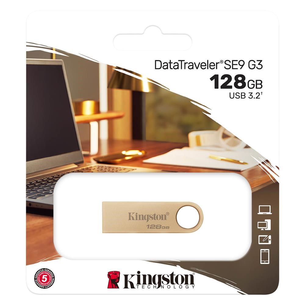 Usb Bellek Kingston DTSE9G3-128GB 128GB 220MB-s Metal USB 3.2 Gen 1 DataTraveler SE9 G3 Flash Bellek Satın Al
