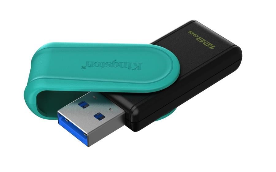 Usb Bellek Kingston DTXS-128GB 128GB Portable USB 3.2 Gen1 DataTraveler ExodiaS (Black-Turquoise) Flash Bellek Satın Al