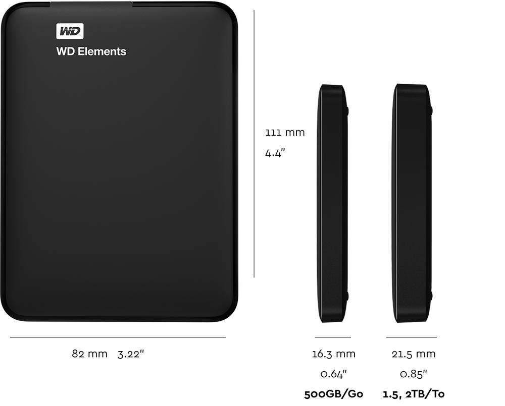 WD Elements 1Tb 2.5' Usb 3.0 Taşınabilir Disk (Wdbuzg0010Bbk-Wesn)