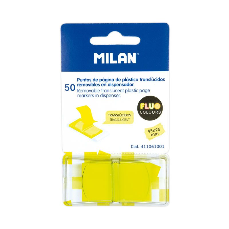 Yapışkanlı Not Kağıtları MILAN 411061001 FLUO SARI YAPIŞKANLI AYRAÇ 50Lİ Satın Al