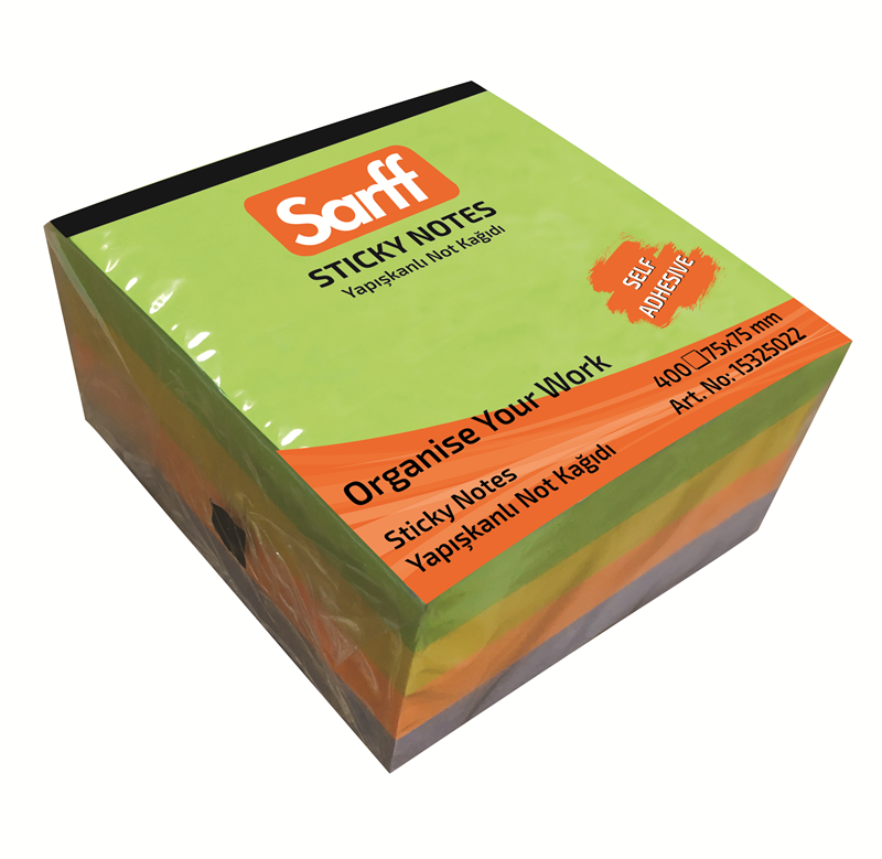 Yapışkanlı Not Kağıtları SARFF 75X75MM SPRING RENKLER YAPIŞKANLI NOT KAĞIDI - 400YP Satın Al