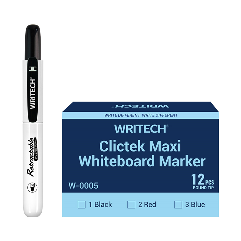 Yazı Tahtası Kalemleri WRITECH W-0005WB BASMALI JUMBO TAHTA KALEMİ SİYAH - 12'Lİ KUTU Satın Al