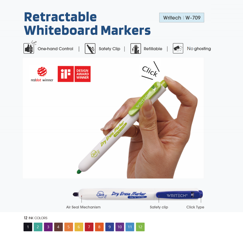 Yazı Tahtası Kalemleri WRITECH W-709 BASMALI TAHTA KALEM YEDEK TÜP MAVİ - 12'Lİ KUTU Satın Al