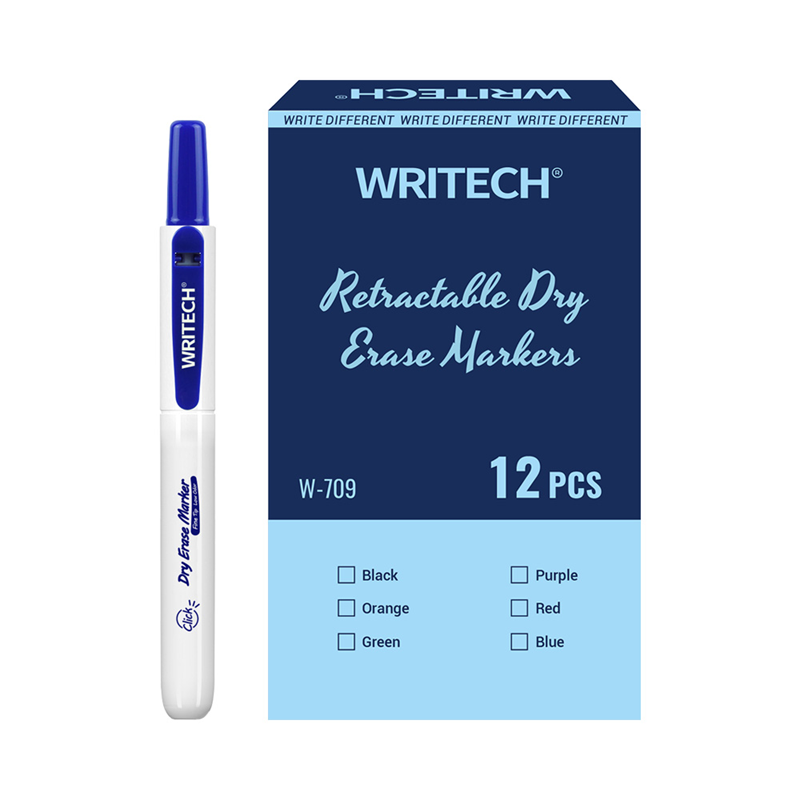 Yazı Tahtası Kalemleri WRITECH W-709 BASMALI TAHTA KALEM MAVİ - 12'Lİ KUTU Satın Al
