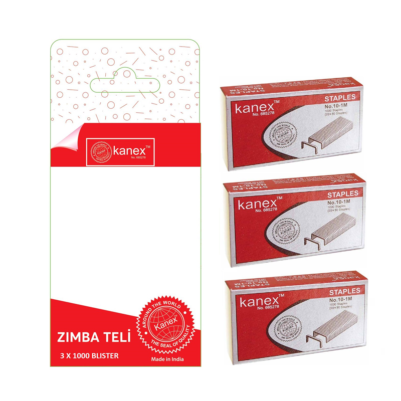 Zımbalar KANEX ZIMBA TELİ NO.10 BLİSTER - 3LÜ Satın Al