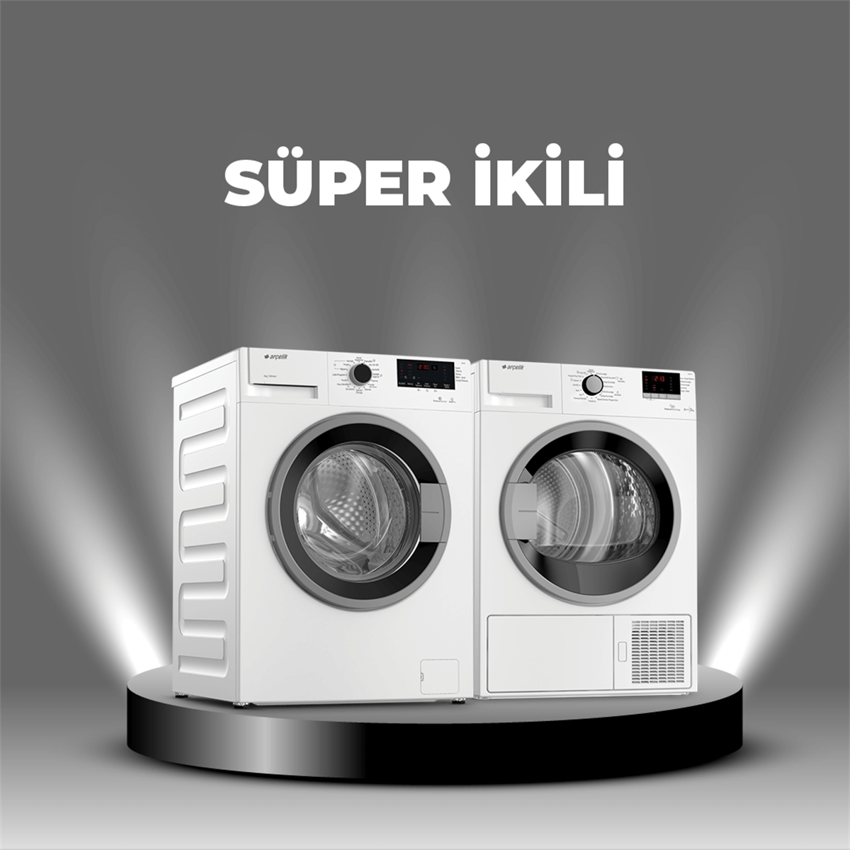 Arçelik Çamaşır & Kurutma Makinesi Paketi 7 (9120 M - 900 KM)