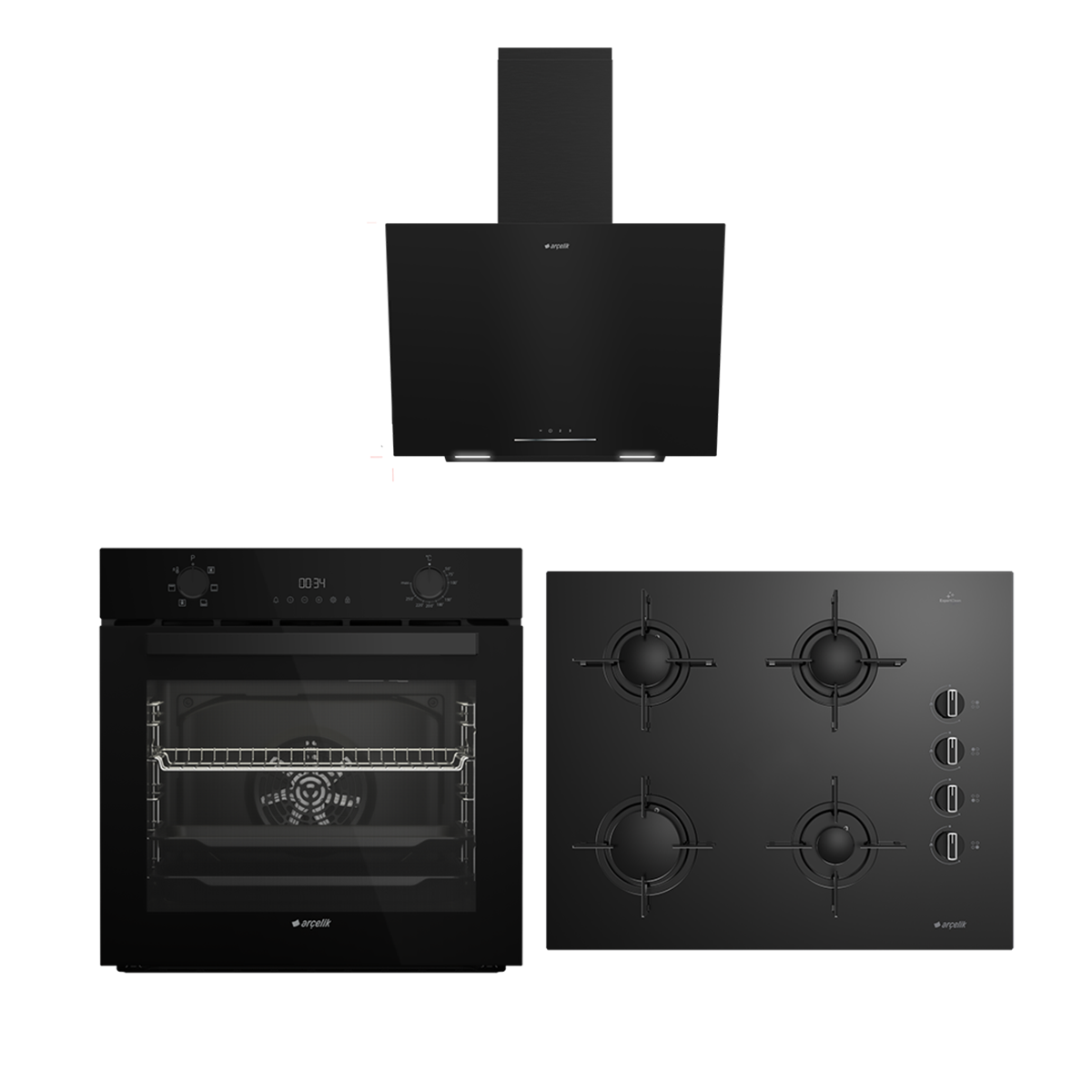 Arçelik Fibona Ankastre Set 6 (ADE 604 S - AFC 330 S - OCD T 651-1 ES)