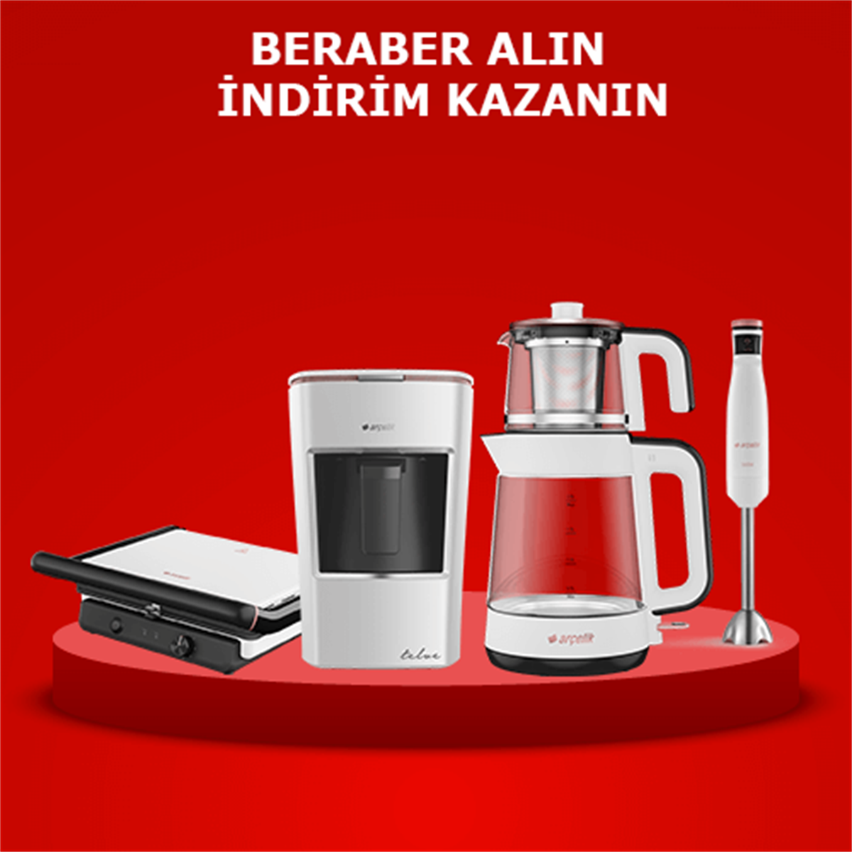 Arçelik Resital 4'lü Set 1 (TM 6046 - CM 6964 - RHB 6050 - K 3300 BEYAZ)