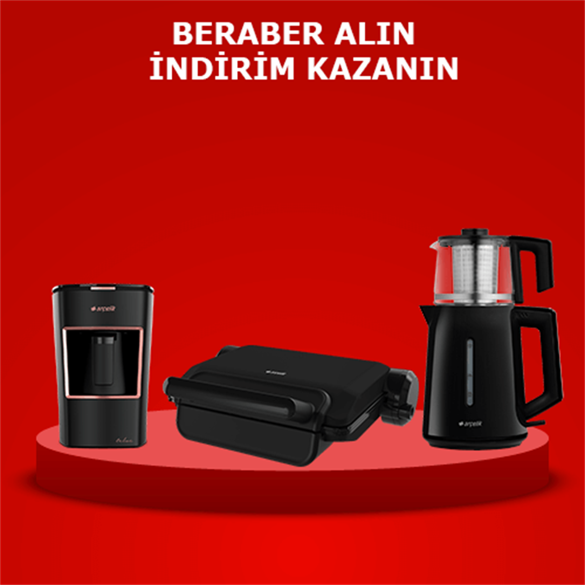 Arçelik Siyah KEA Paketi (TM 3006 S - K 3281 C - K 3300 SİYAH)