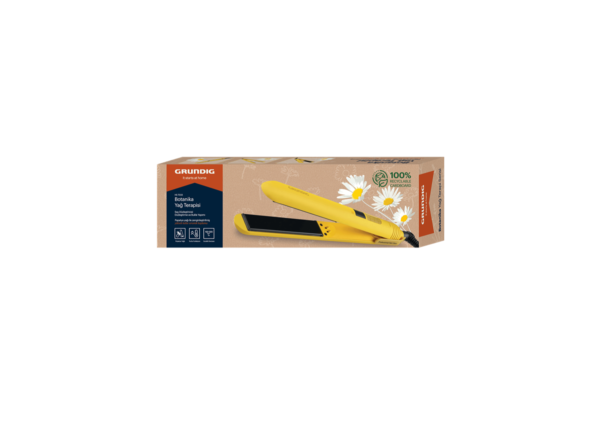 Grundig HS 7033 Botanika Papatya Yağ Terapisi Saç Düzleştirici
