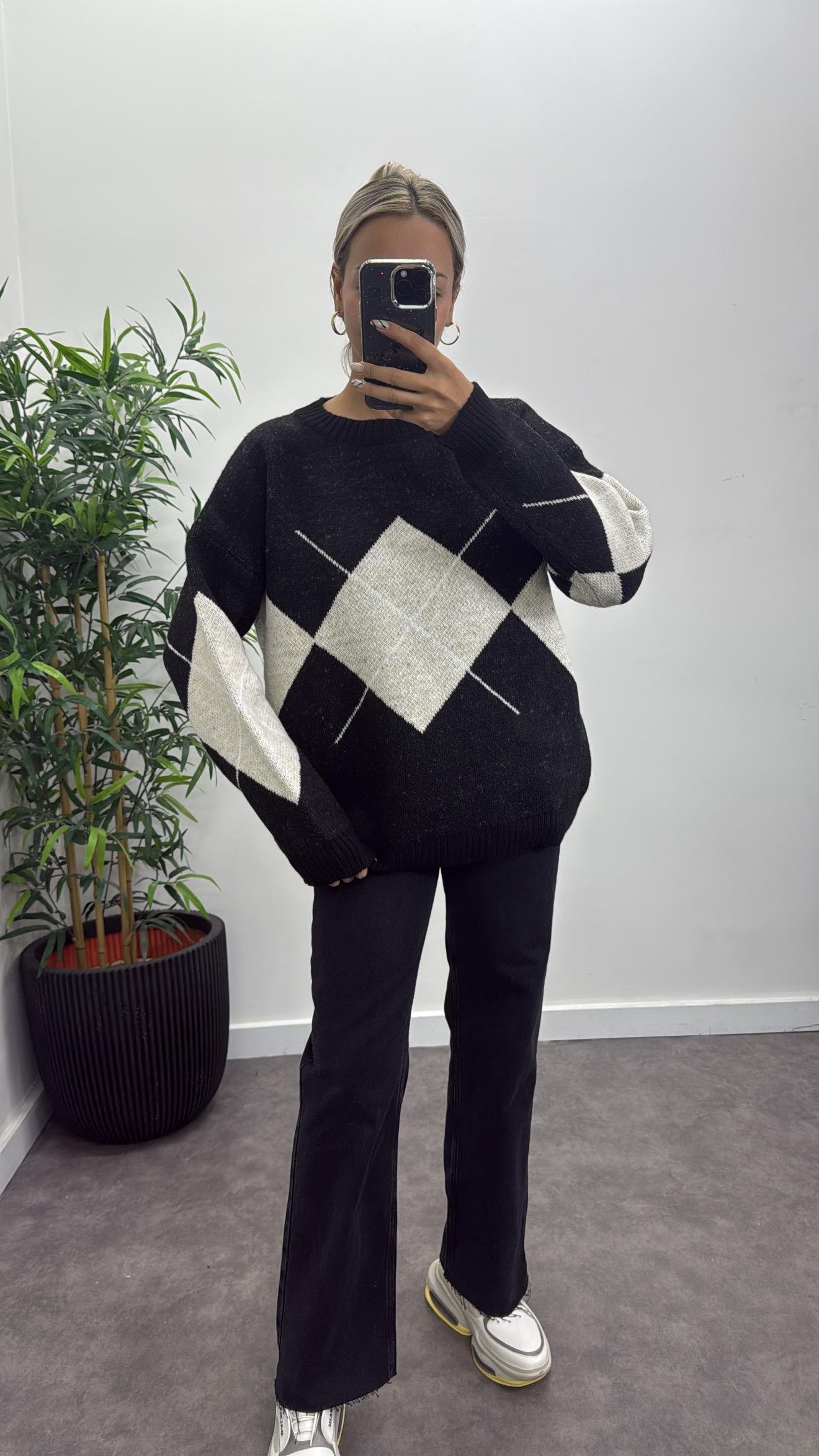 Baklava Desen Yumoş Kazak