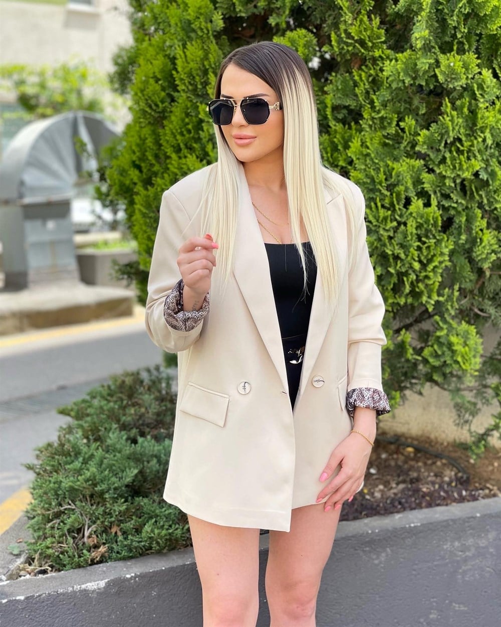 Bej Blazer Ceket