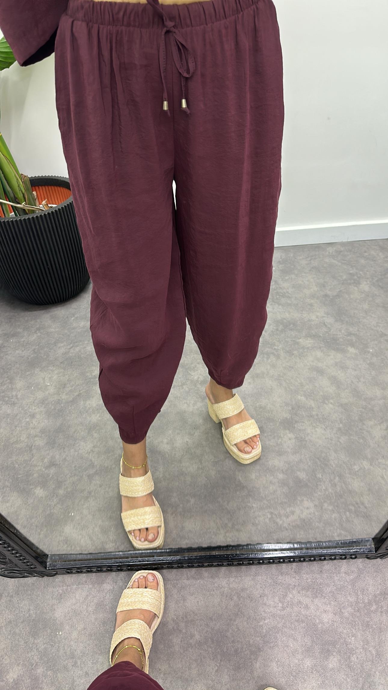 Beli Lastikli Tensel Pantolon