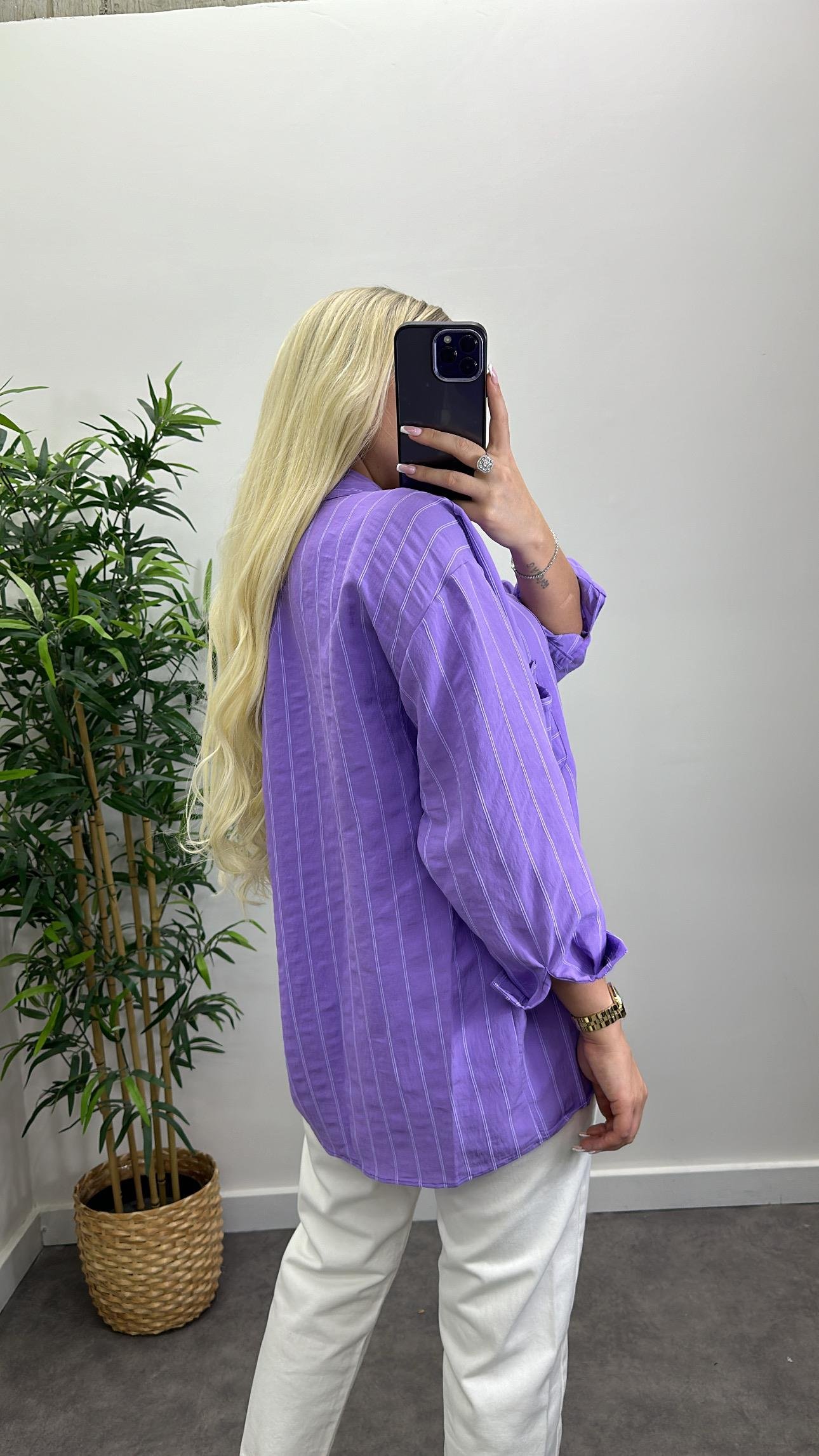 Cepli Çizgili Ayrobin Gömlek