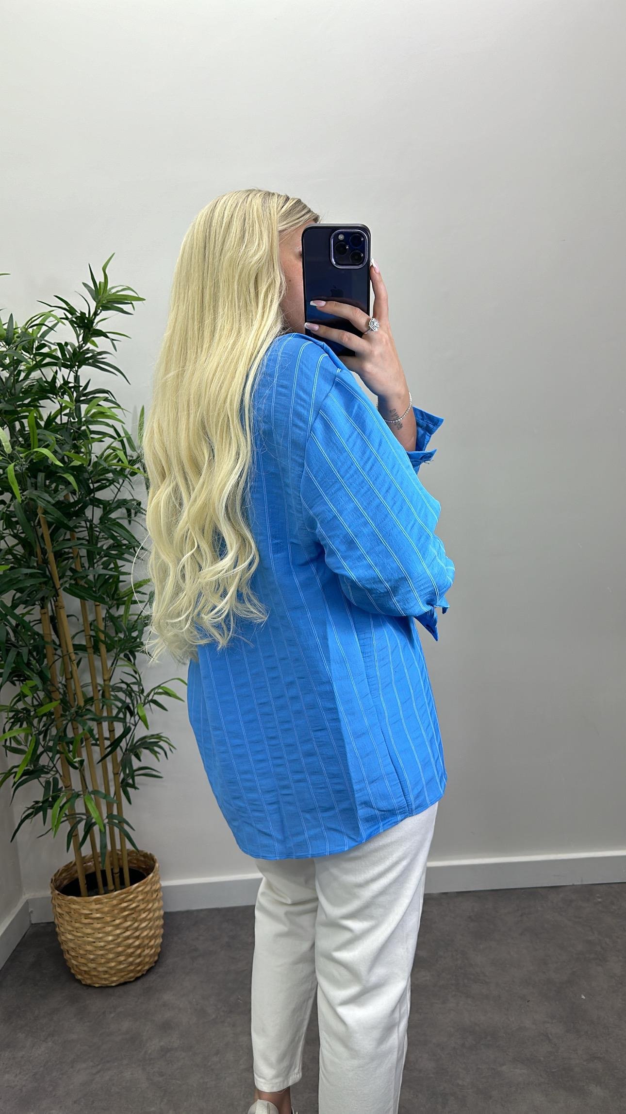 Cepli Çizgili Ayrobin Gömlek