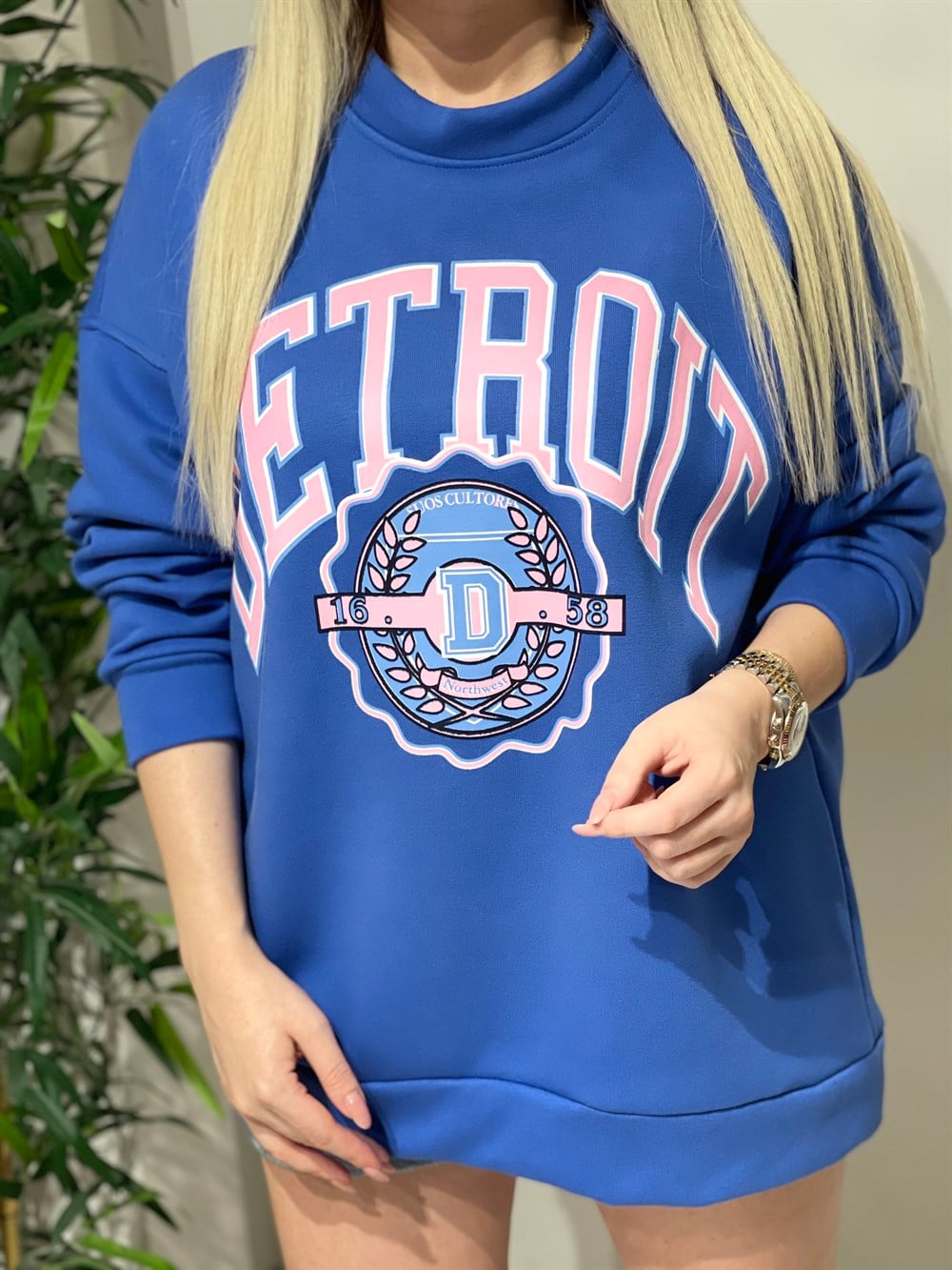 Detroit Mavi Sweatshirt
