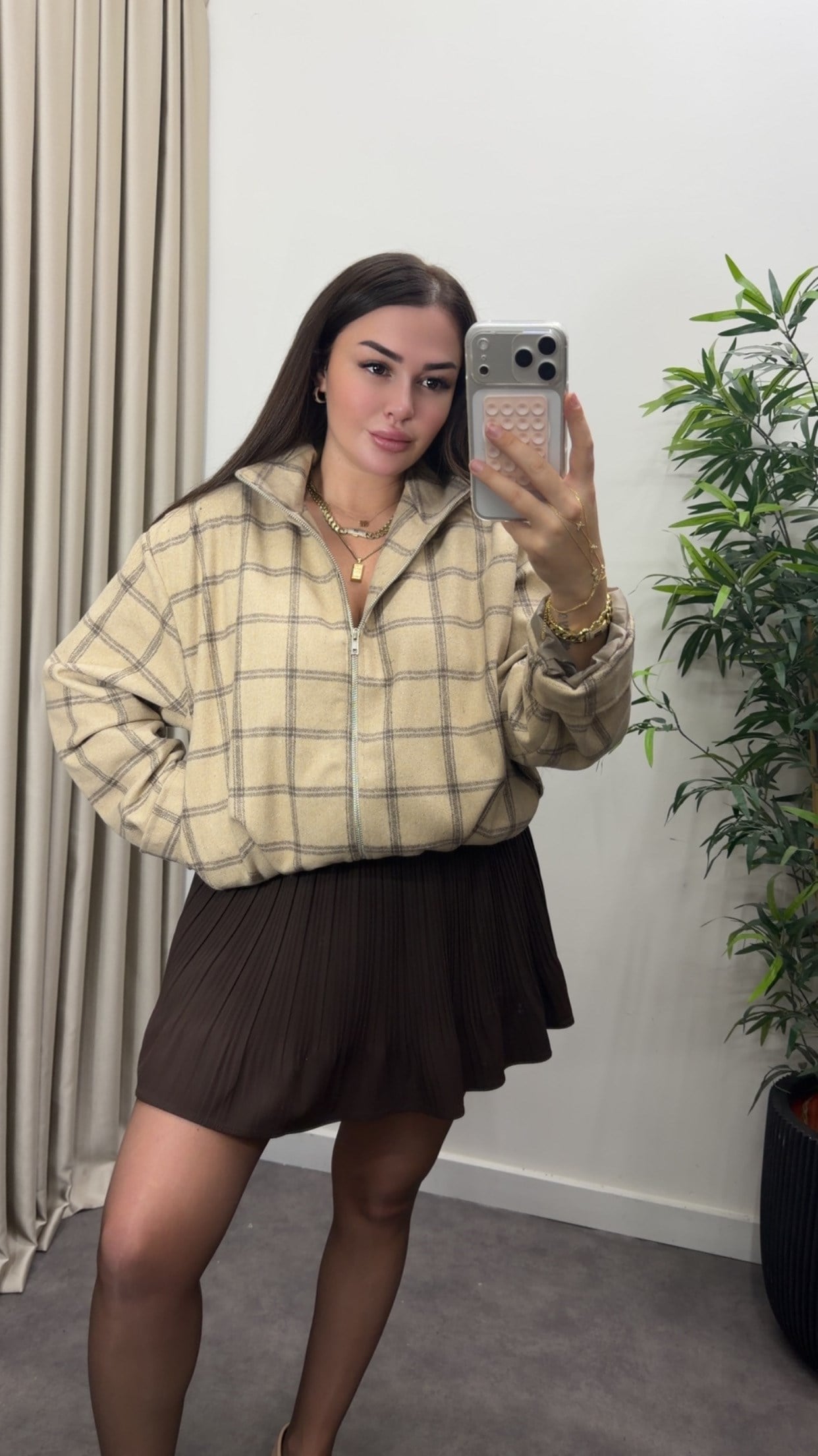Ekose Bomber Ceket