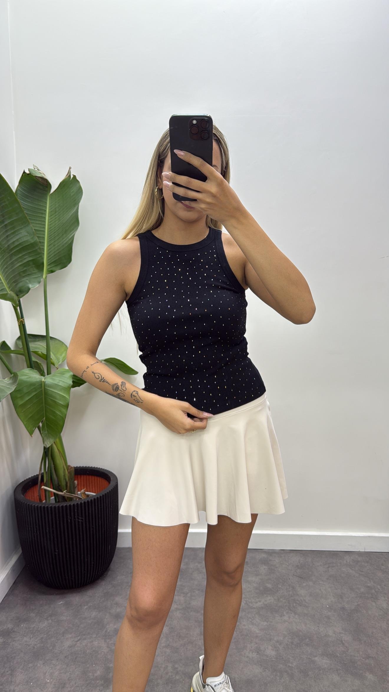 Ful Taşlı Ribana Atlet