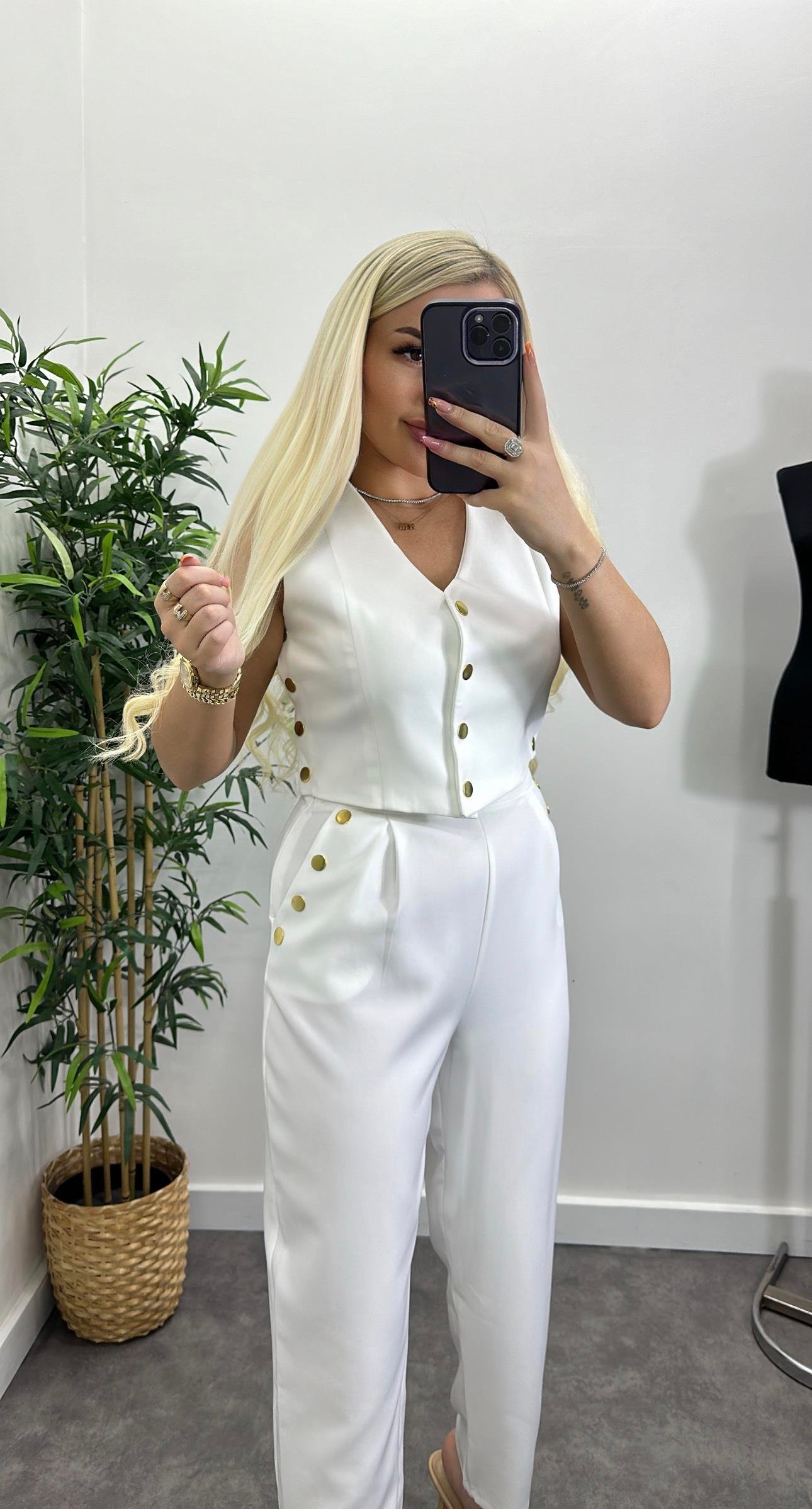 Gold Düğmeli Çıtçıtlı Takım
