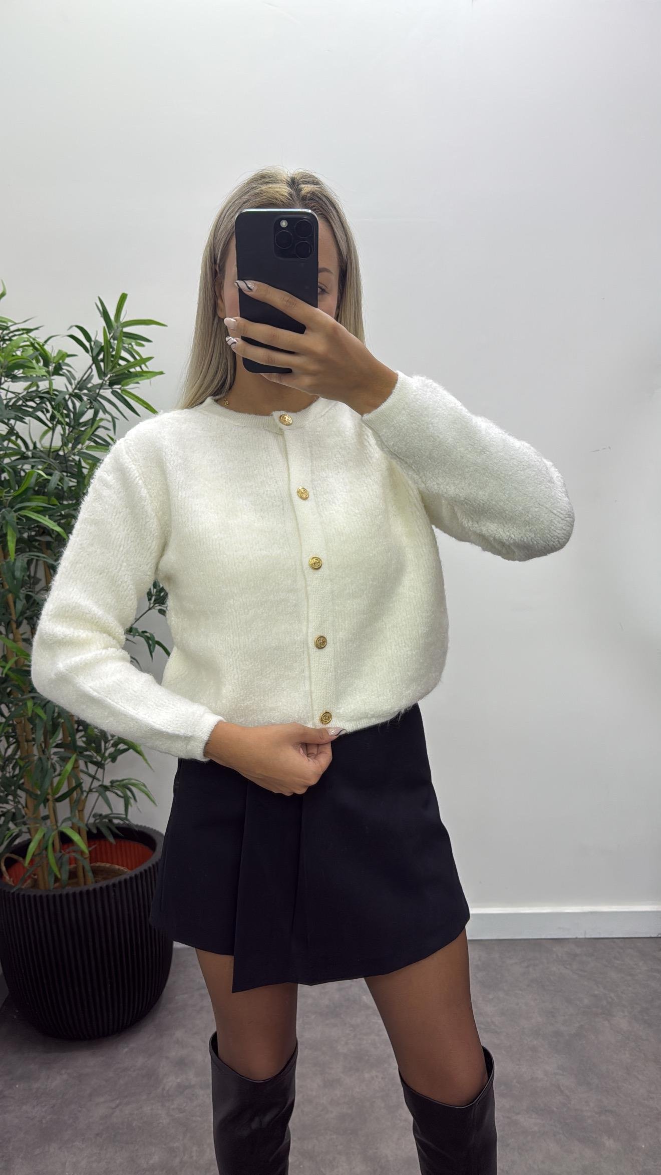 Gold Düğmeli Massim Hırka