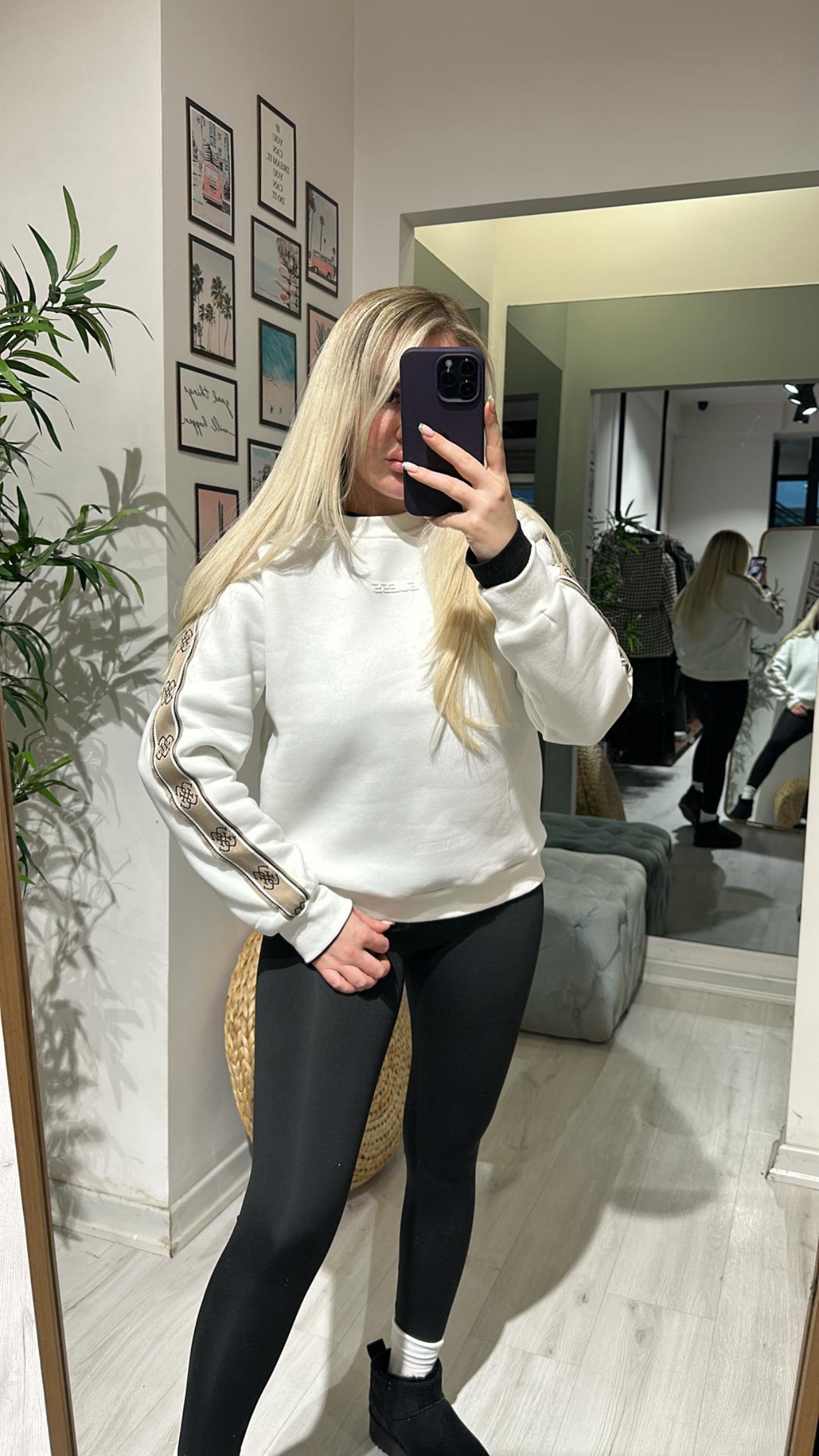 Guess Şardonlu Sweat