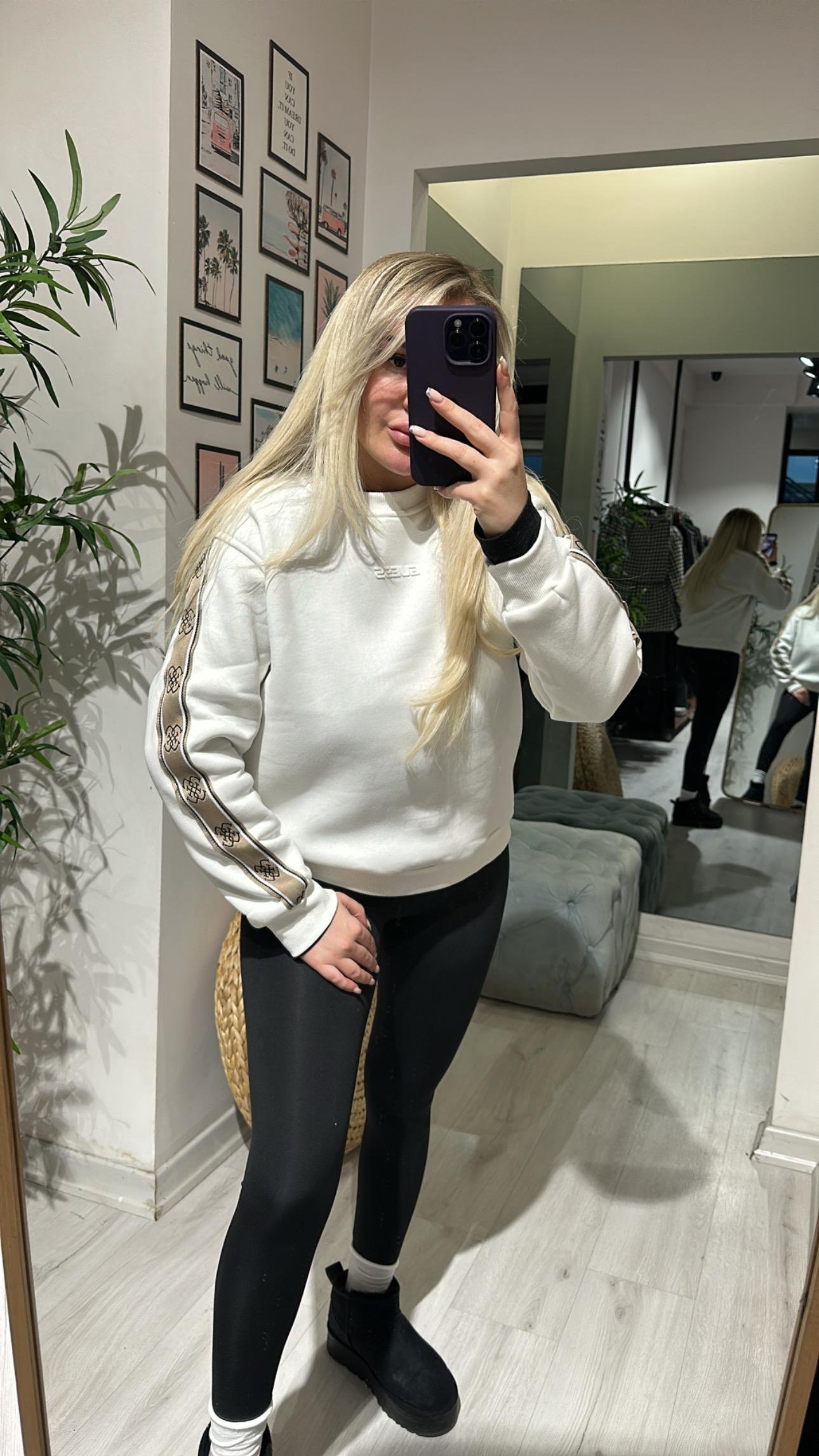 Guess Şardonlu Sweat