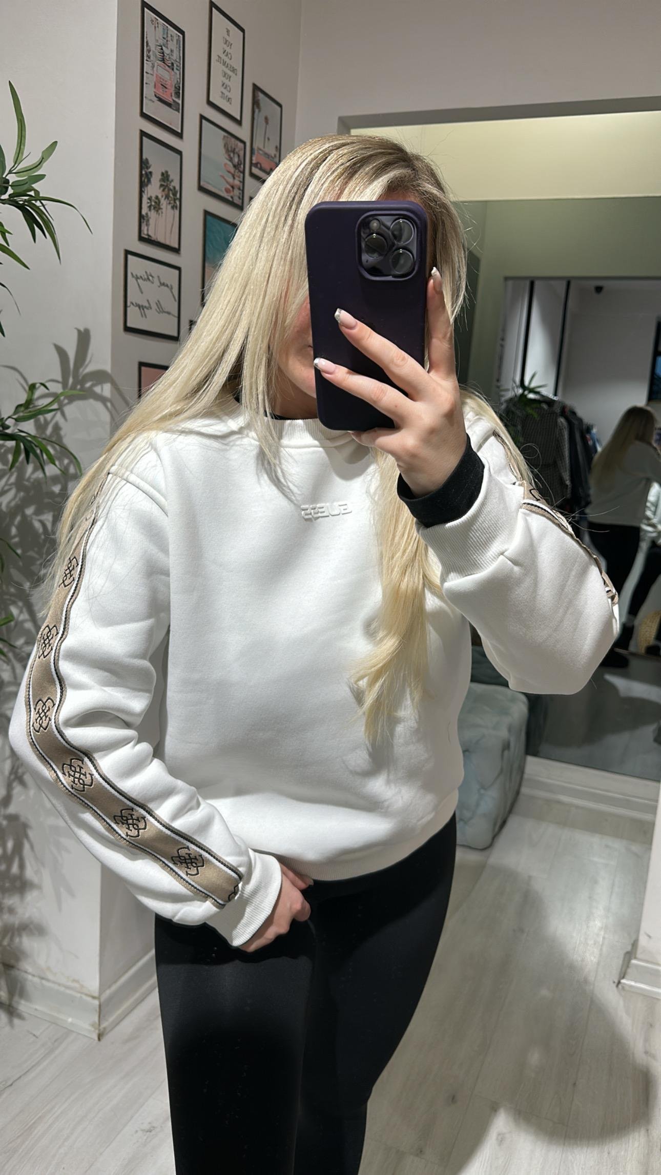 Guess Şardonlu Sweat