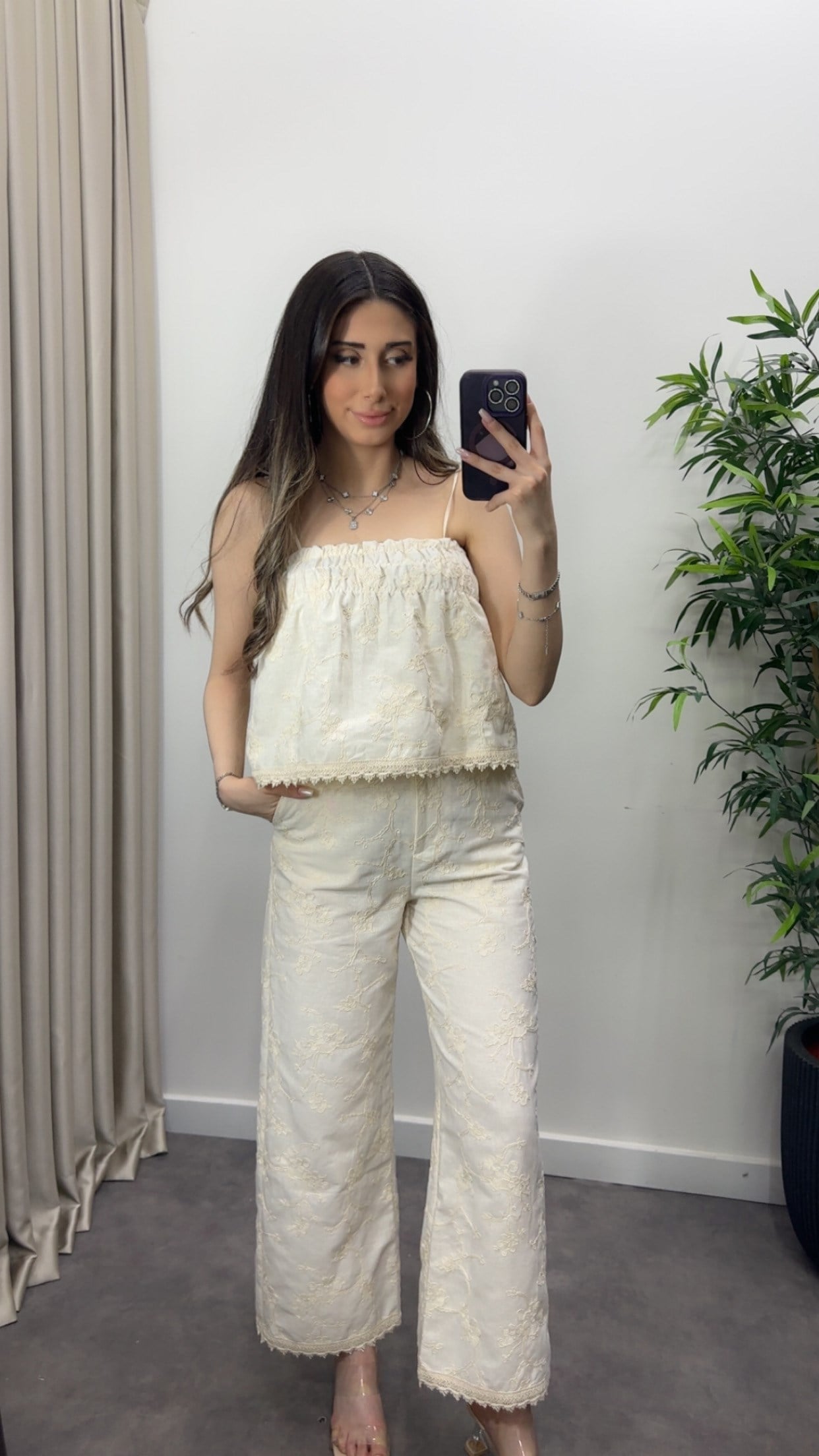 İşlemeli Pantolon