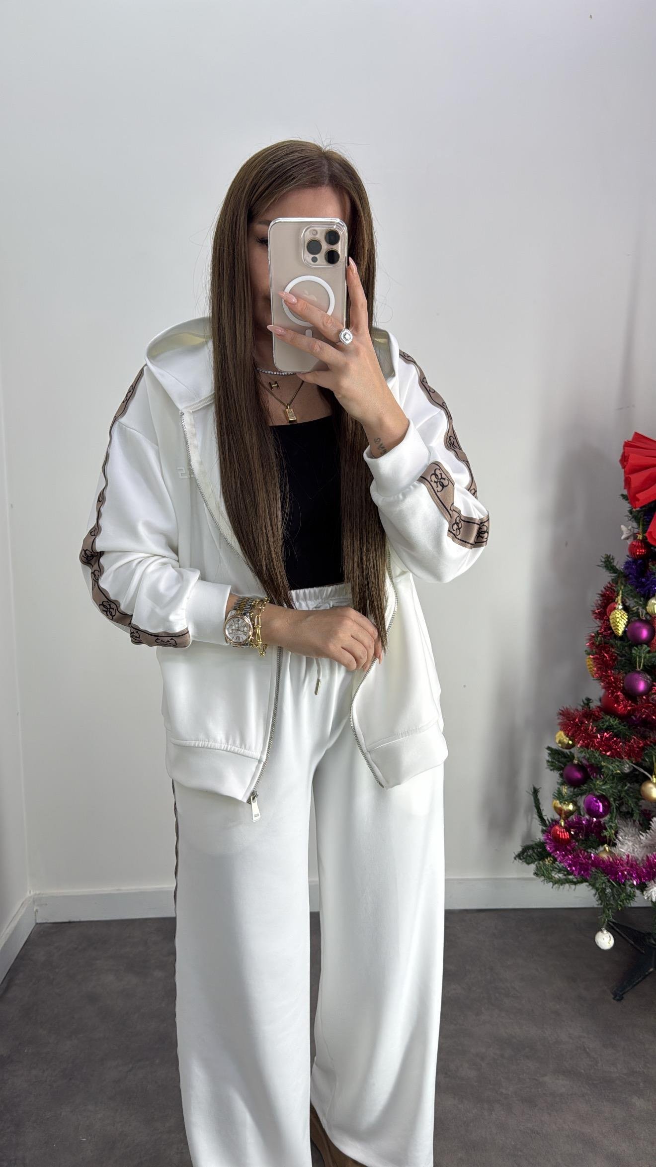 İthal Modal Kumaş Şeritli Takım