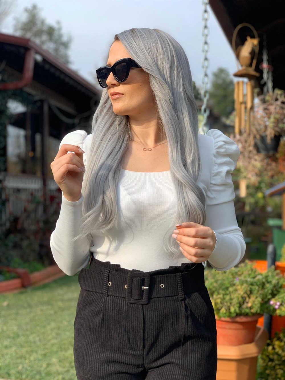 Karpuz Kol Beyaz Bluz